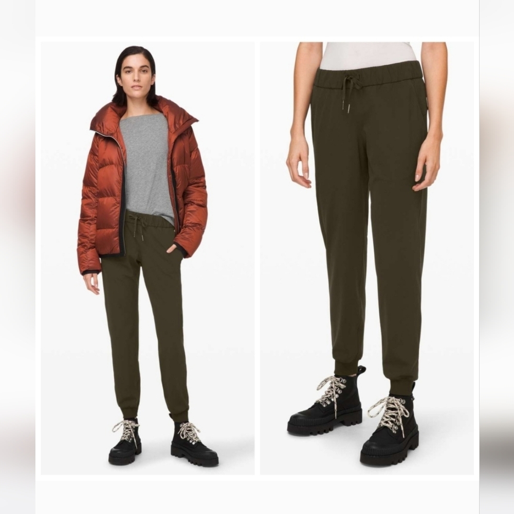 Lululemon On the Fly Jogger Dark Olive Sz 8 - Picture 2 of 9